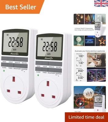 Presa Smart WiFi Timer Plug - Interruttore da Interno Programmabile con Display LCD, 2... - Immagine 1 di 4