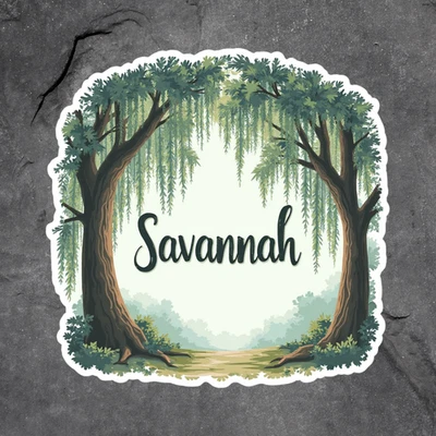 BUMBLEBEE APPAREL Savannah Georgia Sticker Vinyl Decal Southern Trees Nature Historic Travel Gift