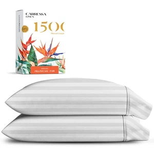 100 % Ägyptische Baumwolle Kissenbezüge Standard/Queen Size 2er Set - Luxus 1500... - Bild 1 von 8