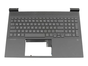 Oryginalna klawiatura HP DD22C1 z Topcase DE (niemiecka) czarna/czarna z tyłem - Zdjęcie 1 z 4