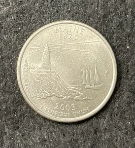 2003 P Maine Quarter Circulated Free Shipping - Picture 1 of 2