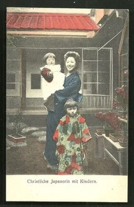 Christian Woman Children GERMAN Mission Costume Japan ca 1905 - Picture 1 of 1