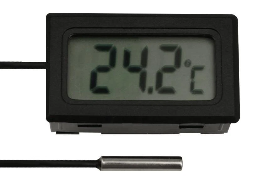 LCD Digital Thermometer Kabellänge: 1m 2m 3m 5m 7m 10m Digitalthermometer - Bild 1 von 1