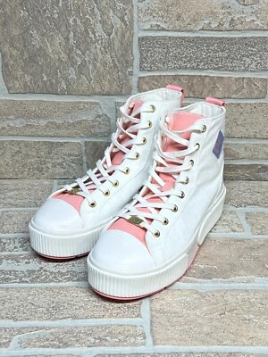 P.F. Flyers High Top White with Pink AP23C1BK-075 Womens Size 9 - Image 1 of 4