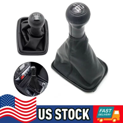 5 Speed Shifter Gear Knob Lever Gaiter Boot For Volkswagen Jetta Bora MK4 Foto 1 de 4
