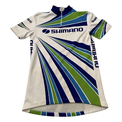 Camiseta deportiva de ciclismo de rendimiento vintage para adultos pequeña Shimano rara hecha en Italia Foto 1 de 4