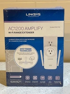BRAND NEW SEALED Linksys RE6700 AC1200 Amplify Dual-Band Wi-Fi Range Extender !! - Photo 1/2