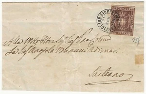 Antike Staaten Toskana - 10 c. rotbraun 1860 Stempel Castiglion Fiorentino - Bild 1 von 2