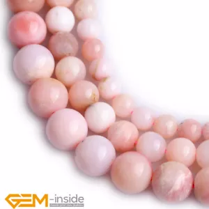 Natural Mixed Pink Opal Gemstone 6/8/10mm Round Loose Spacer Beads Strand 15" - Foto 1 di 23
