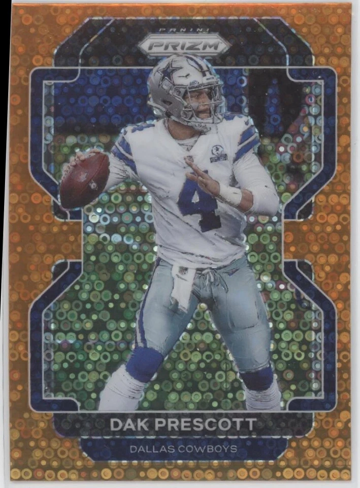 2021 Panini Prizm Orange NO HUDDLE #242 Dak Prescott Dallas Cowboys - Image 1 of 1