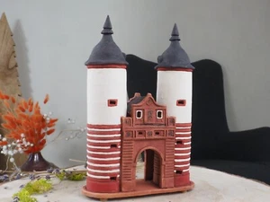 Keramik Miniatur Haus Kerzenhalter, Heidelberg, Germany 21 cm Midene - Bild 1 von 13