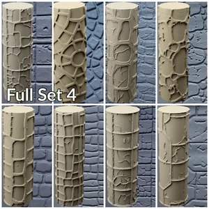 Cobblestone Clay Texture Roller, art craft diorama STL Loot Factory (Set 4) - Picture 1 of 9