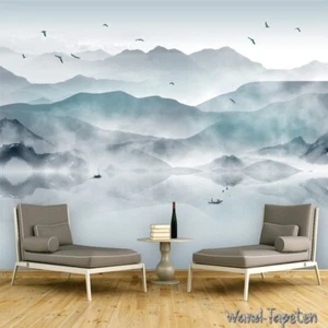 Vlies Fototapete Wandtapete Wandbilder Abstrakte Tusche Landschaftsmalerei 1969 - Bild 1 von 4