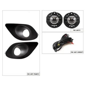 Front Bumper Fog Light Cover w/ Bulb Wire Kit For Dodge Charger SRT 2015-2019 - Foto 1 di 10