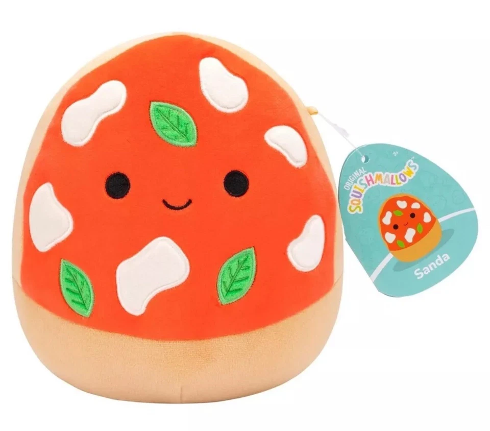 Peluche rebanada de pizza Sanda the Margherita de 7,5 pulgadas Squishmallows - Nuevo con etiquetas