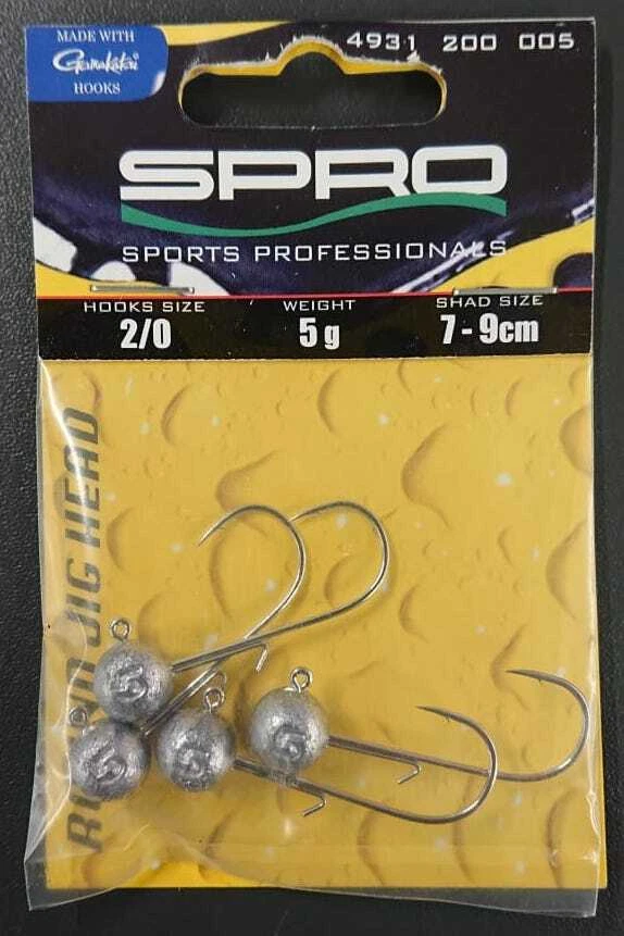 Spro Gamakatsu Round Jighead Jig 22 Gr. 2/0 5g Jigkopf Head Jigkopfhaken NEW OVP