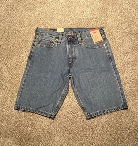 Levi's 405 Standard Denim Jean Shorts Medium Blue Men’s Size 29 NWT - Picture 1 of 6
