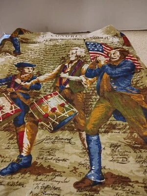 Tela Algodón Declaración de Independencia Material Pesado 1 Yarda 52" Ancho Foto 1 de 3