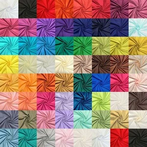 Plain Polycotton Fabric 50 Colours Poplin Superior Quality Craft Dress112cm Wide - Picture 1 of 62