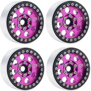 B2 Aluminum 1.9 Beadlock Wheels 9mm Hubs Pink (4) 1/10 Powerhobby PHB5051PINK - Picture 1 of 1