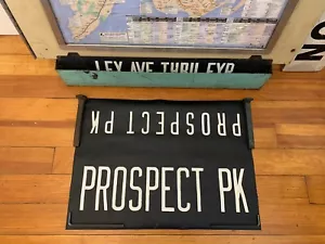 NY NYC SUBWAY ROLL SIGN PROSPECT PARK CROWN HEIGHTS FLATBUSH BRIGHTON BROOKLYN - Picture 1 of 6