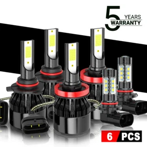 For 2016-2018 Dodge RAM 1500 2500 3500 Led Headlight Hi/Lo+Fog light Bulbs Kit - Bild 1 von 15