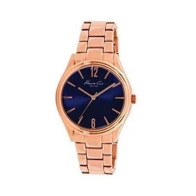 RELOJ MUJER KENNETH COLE NY VESTIDO ESFERA AZUL ORO ROSA ACERO INOXIDABLE 10021764 NUEVO Foto 1 de 2