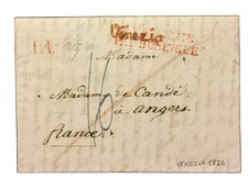 Lombardo Veneto 1826 Venezia Via Huningue Francia Angers LI Tassata