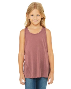 Marky G Apparel B8800Y 3-Pack Youth Big Girls' Flowy Racerback Tank, Mauve, M - Picture 1 of 6