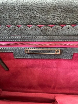 Bolso de mano vintage bronceador rollo gris Foto 1 de 4