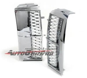 Rejilla de ventilación lateral cromada con malla plateada para Land Rover 03-10 Range Rover HSE - Imagen 1 de 2
