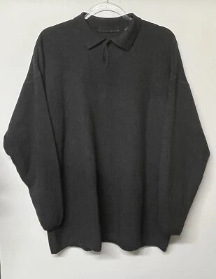 Vintage Metropolitan View Black   100% Italian Wool Pullover Sweater Men's XL - Image 1 of 3