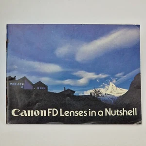 Canon 'Lentes FD en una cáscara de nuez' folleto informativo original años 70, inglés - Imagen 1 de 6