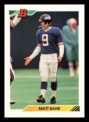 Matt Bahr #379 1992 Bowman New York Giants - Image 1 of 2