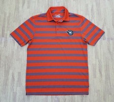 Quad City Mallards Under Armour HeatGear Orange Polo Shirt Men's Medium M ECHL