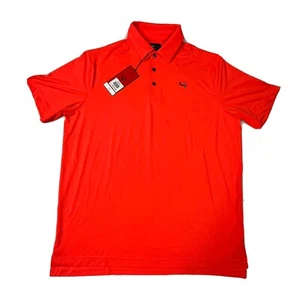 Kurzes Par 4 Herren Golf Poloshirt - Bolt Orange - Größe L. Neu mit Etikett - Bild 1 von 7