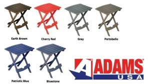 Adams ® Quik-Fold Side Table, Rectangular Resin (Select Color & Quantity) - Picture 1 of 18