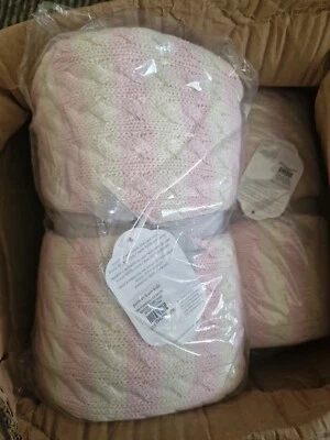 Manta rosa Pottery Barn Emerson Foto 1 de 2