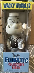 FUNKO Funatic Popeye Black White Sailor Man Navy Wacky Wobbler Bobblehead 2005 - Picture 1 of 19