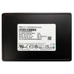 Samsung PM9A3 1.92TB SSD U.2 NVME PCIE 4.0 MZ-QL21T90 MZQL21T9HCJR-00B7C - Afbeelding 1 van 1