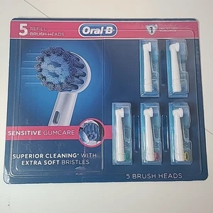 Oral-B Refill Brush Heads Extra Soft Bristles Sensitive Gumcare 5 Count - Picture 1 of 6