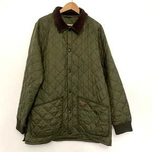 Barbour Green Quilted Collared Jacket Size Large - Picture 1 of 9