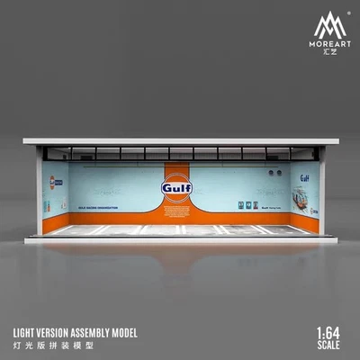1/64 1:64 Scale Gulf Oil Garage with LED Light  Hot Wheels/ Tomica/ MiniGT - image 1 of 2
