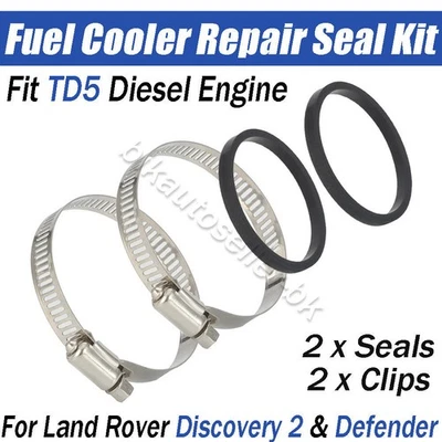 For Land Rover Discovery 2& Defender TD5 Fuel/Diesel Cooler Repair Seal Clip Kit - Image 1 of 4
