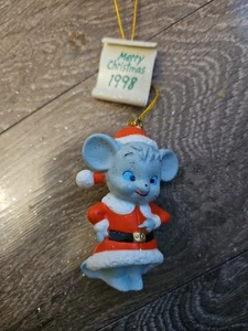 1998 Santa Mouse Ornament  - Foto 1 di 2