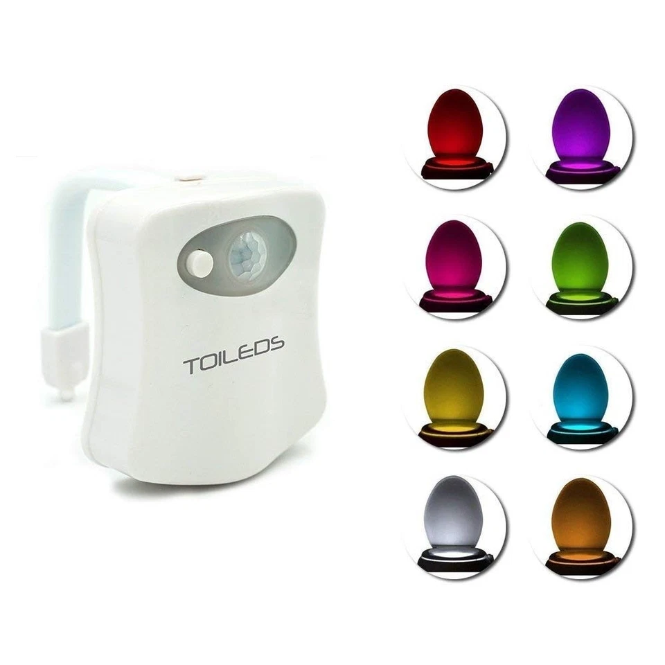 TEMPO DI SALDI Luce Led Per Water WC 8 Colori Illuminazione RGB Bagno Con (U7e) - Immagine 1 di 1