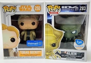 Funko Pop! Movies Alien 283 ID4 & Funko Pop! Star Wars Tobias Beckett 250 Figure - Picture 1 of 13