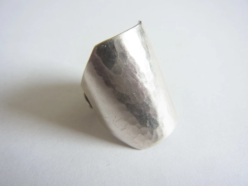 Ring Silber 800 Hammerschlag signiert Hans Rudi Hofer - Bild 1 von 4