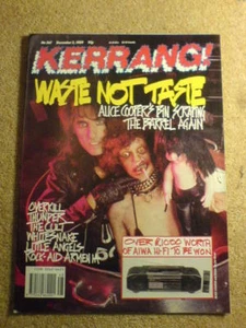KERRANG! - ALICE COOPER - 2 Dec 1989 #267 - Picture 1 of 1
