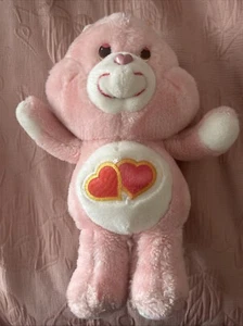 13" Plush Vintage 1980s Pink Red LOVE-A-LOT Hearts CARE BEAR Collectible Toy - Picture 1 of 8
